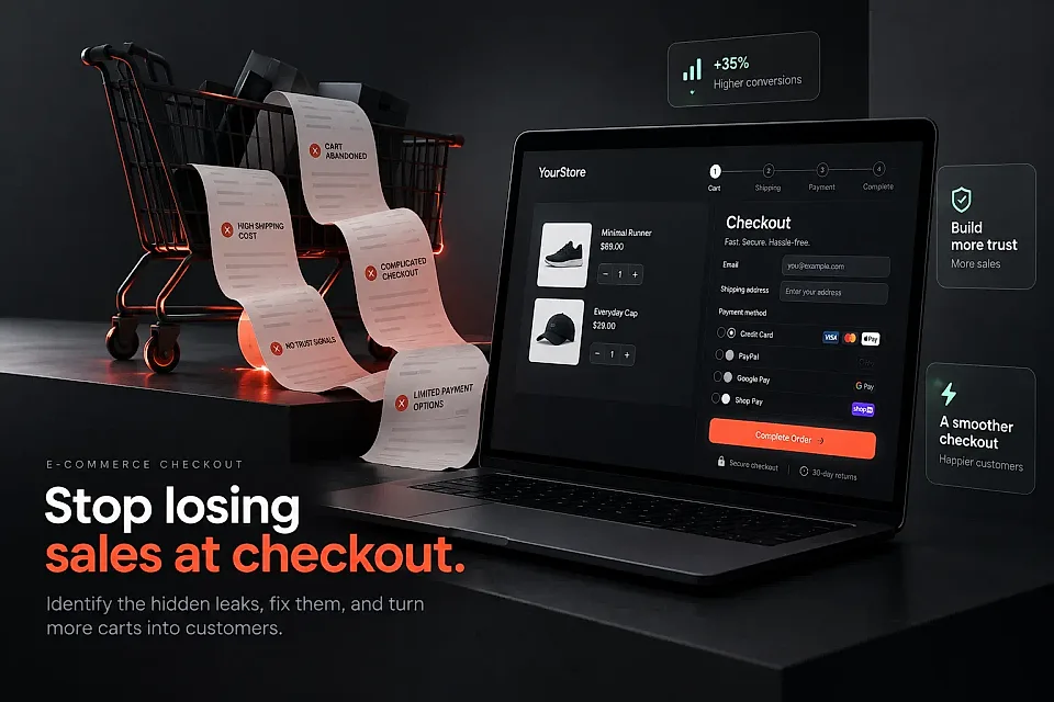 E-commerce checkout: the leaks that cost you sales